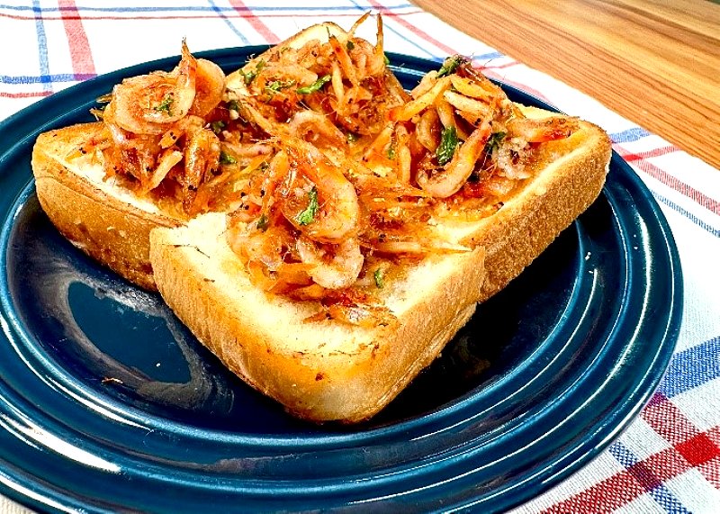 【食材：サクラエビ】桜エビのガーリックトースト【動画】